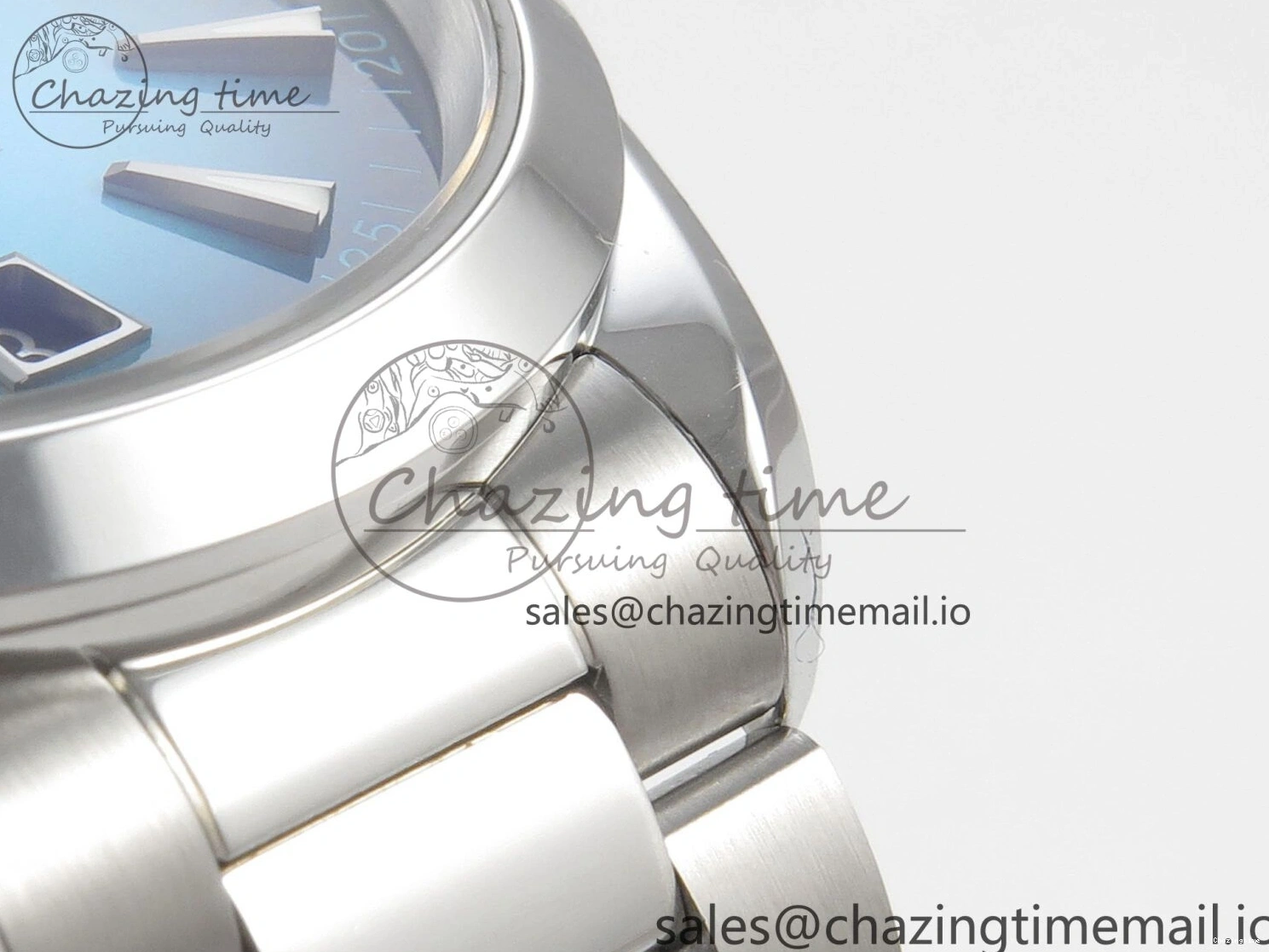 0102 Efficient Seamaster 150M SS VSF 1:1 Best Edition Turquoise Blue Dial on SS Bracelet A8900 Super Clone 7661